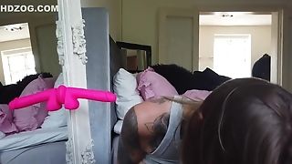 Skully Inkson Aka Amanda Doll - Having Joy With A Mirror And A Faux-cock