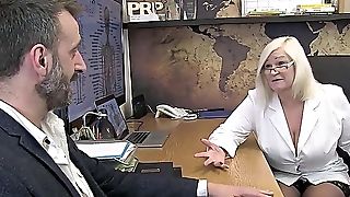 Old Whore Gets Laid At The Office For A Few Wild Rounds